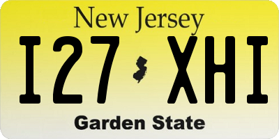 NJ license plate I27XHI