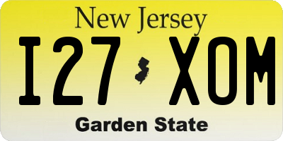 NJ license plate I27XOM