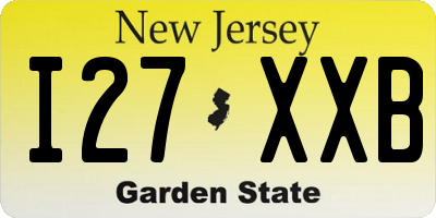 NJ license plate I27XXB