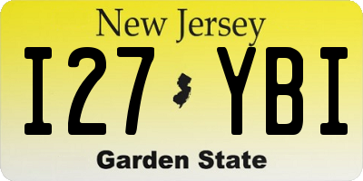 NJ license plate I27YBI