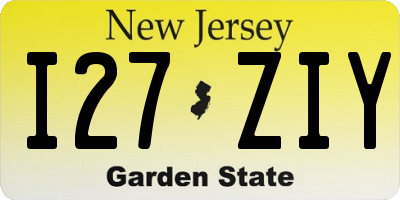 NJ license plate I27ZIY