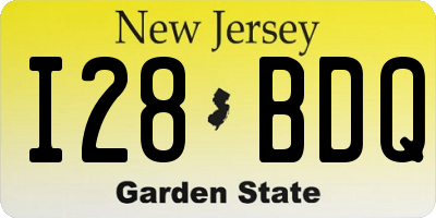 NJ license plate I28BDQ