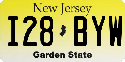 NJ license plate I28BYW