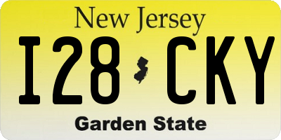 NJ license plate I28CKY