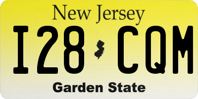 NJ license plate I28CQM