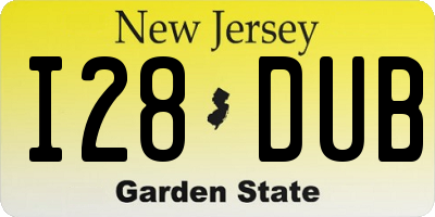 NJ license plate I28DUB