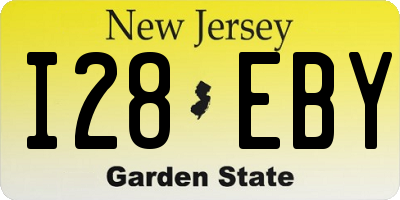NJ license plate I28EBY