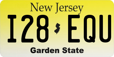 NJ license plate I28EQU