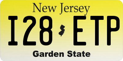 NJ license plate I28ETP