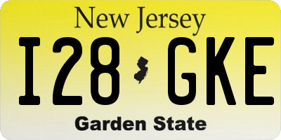 NJ license plate I28GKE