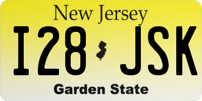 NJ license plate I28JSK