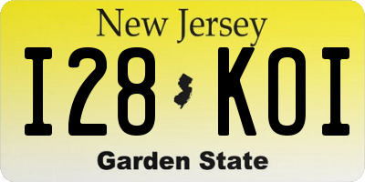 NJ license plate I28KOI