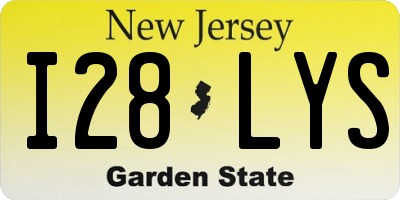 NJ license plate I28LYS