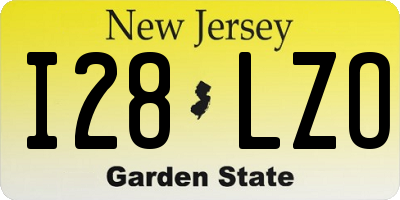 NJ license plate I28LZO