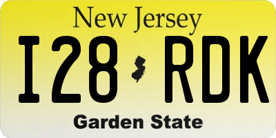 NJ license plate I28RDK