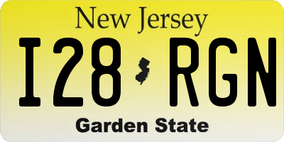 NJ license plate I28RGN