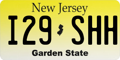 NJ license plate I29SHH