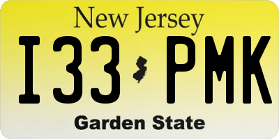 NJ license plate I33PMK