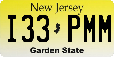 NJ license plate I33PMM
