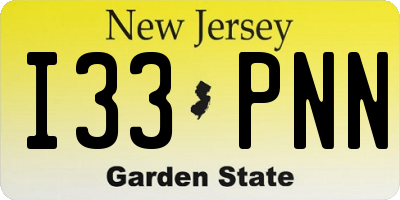 NJ license plate I33PNN