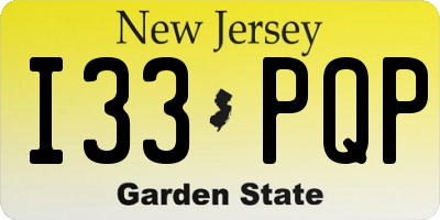 NJ license plate I33PQP