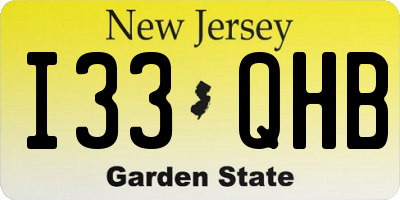 NJ license plate I33QHB