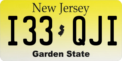 NJ license plate I33QJI