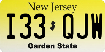 NJ license plate I33QJW