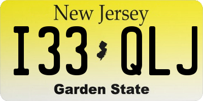 NJ license plate I33QLJ