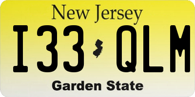 NJ license plate I33QLM