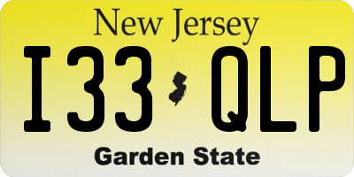 NJ license plate I33QLP