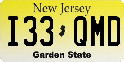 NJ license plate I33QMD