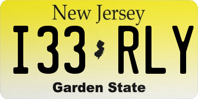 NJ license plate I33RLY