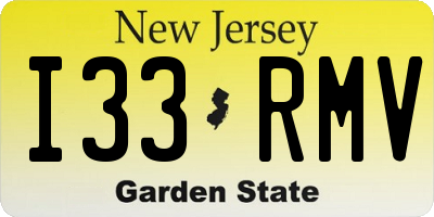 NJ license plate I33RMV