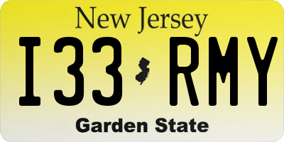 NJ license plate I33RMY