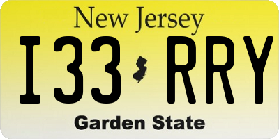 NJ license plate I33RRY