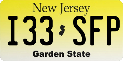 NJ license plate I33SFP