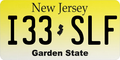 NJ license plate I33SLF