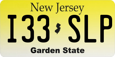 NJ license plate I33SLP