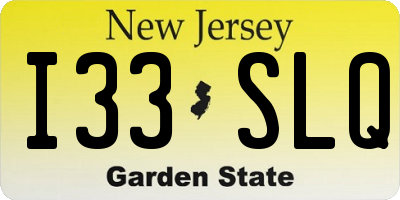 NJ license plate I33SLQ