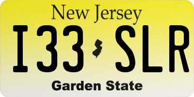 NJ license plate I33SLR