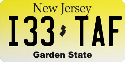 NJ license plate I33TAF