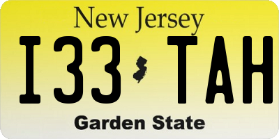 NJ license plate I33TAH