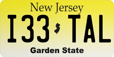 NJ license plate I33TAL