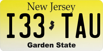 NJ license plate I33TAU