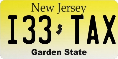 NJ license plate I33TAX