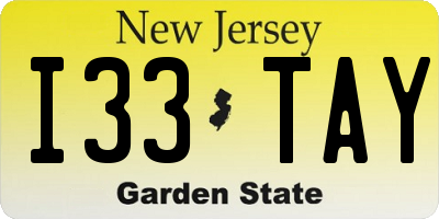 NJ license plate I33TAY