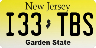 NJ license plate I33TBS