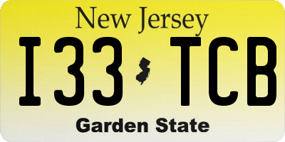 NJ license plate I33TCB