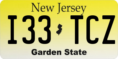 NJ license plate I33TCZ